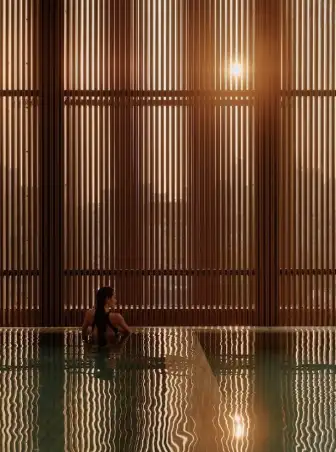 Reference photograph of a resort swimming pool