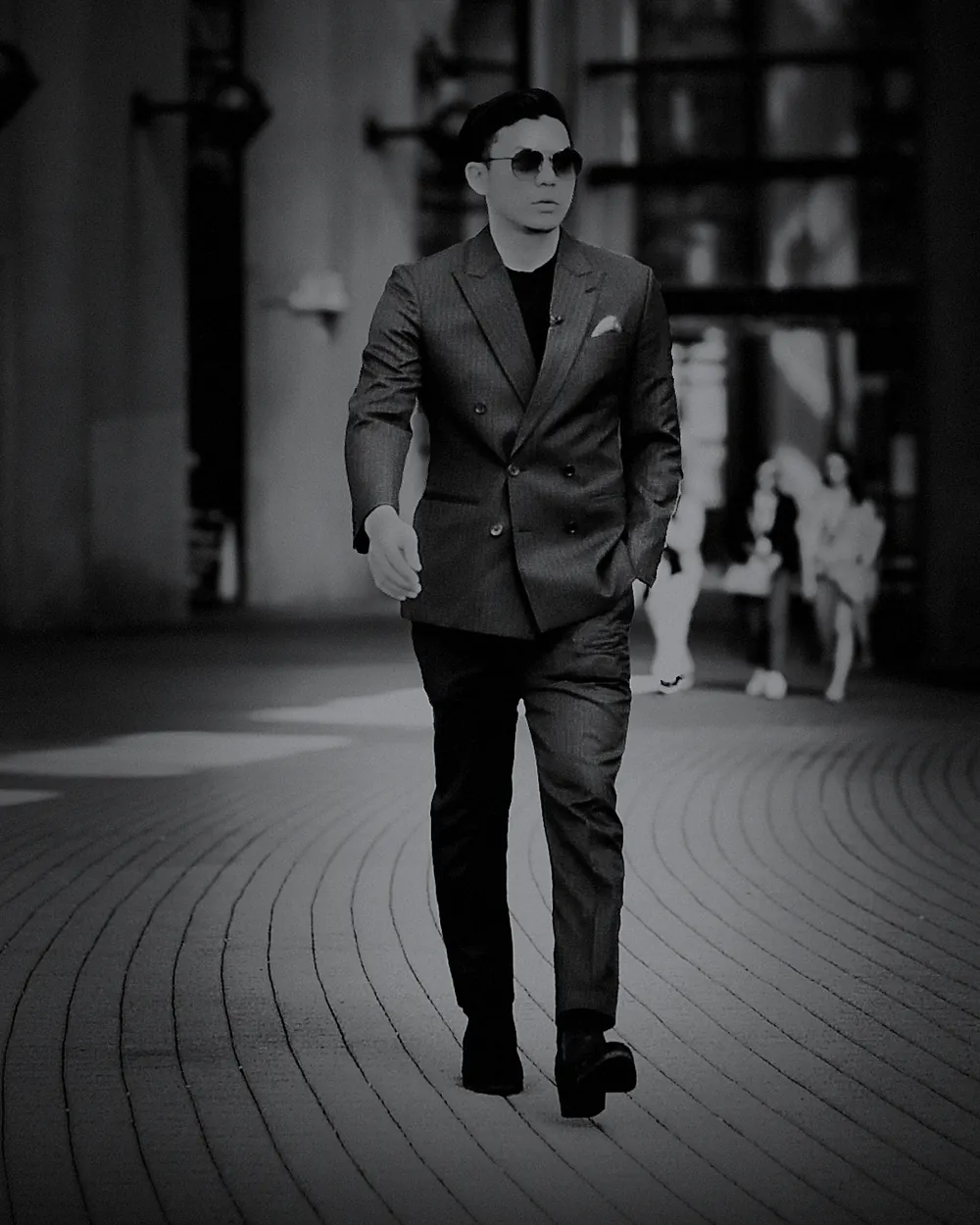 Deejai Riangkrul, founder of Volantt, walking through downtown Vancouver