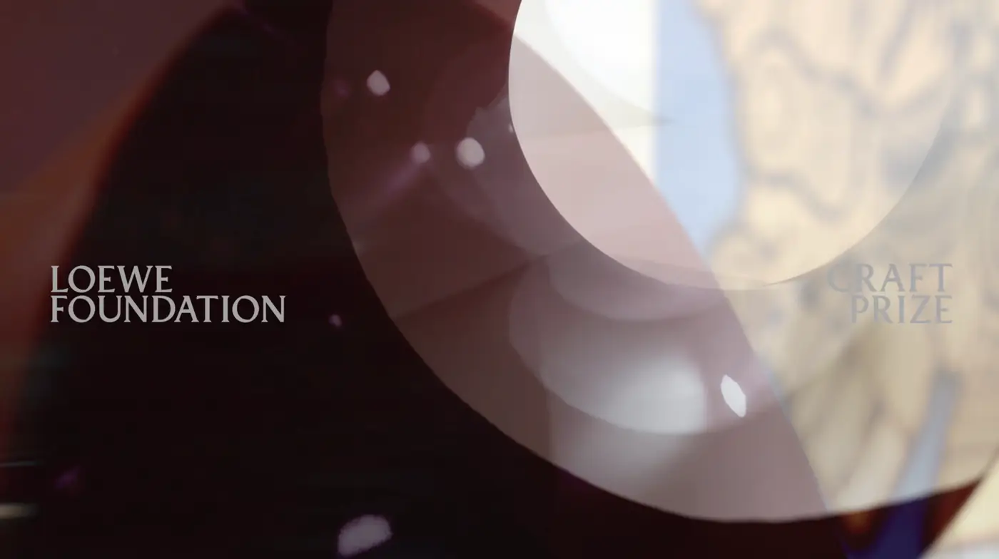 Title frame from Laying Vessel, LOEWE FOUNDATION Craft Prize film by Jobe Burns, United Kingdom