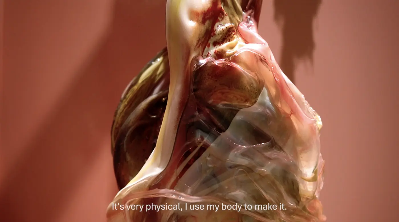 Close view of the glass body of Faun’s Flesh by Maria Koshenkova