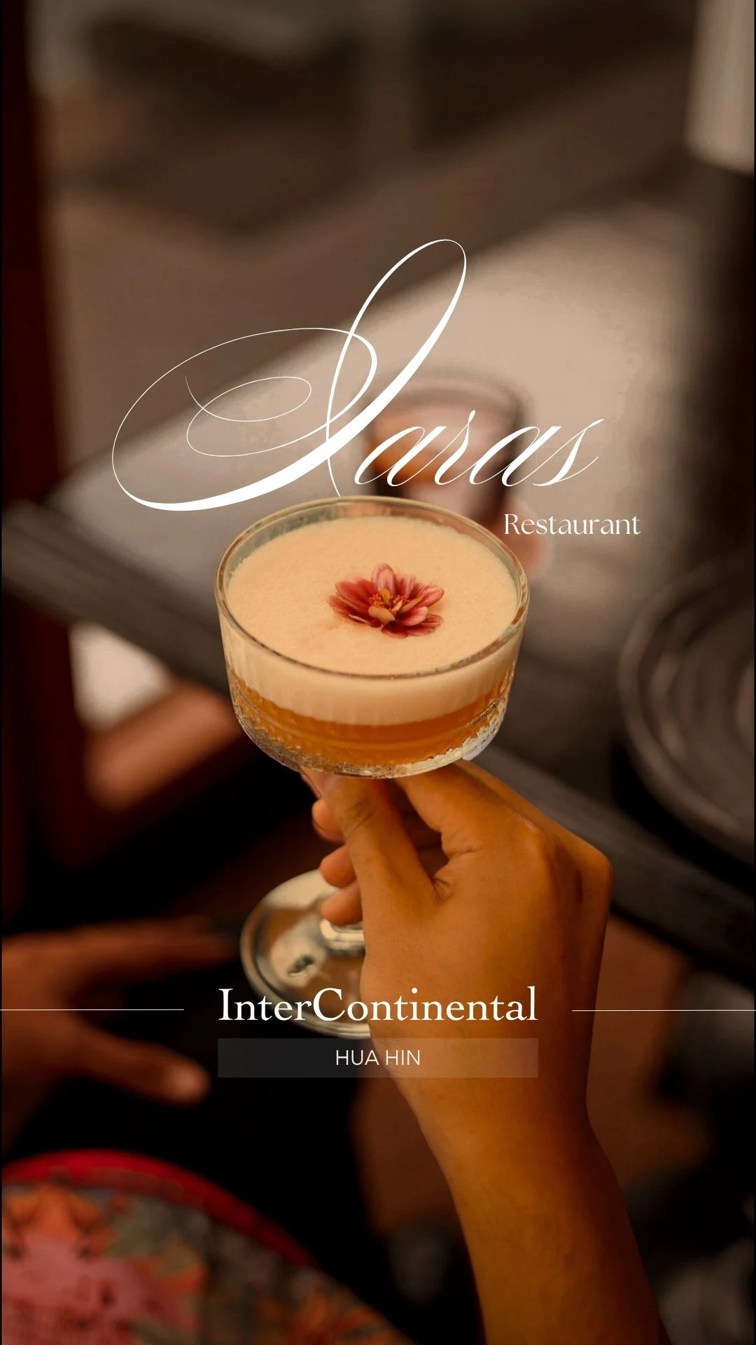 Cover of the JARAS Hua Hin film, a cocktail topped with a flower