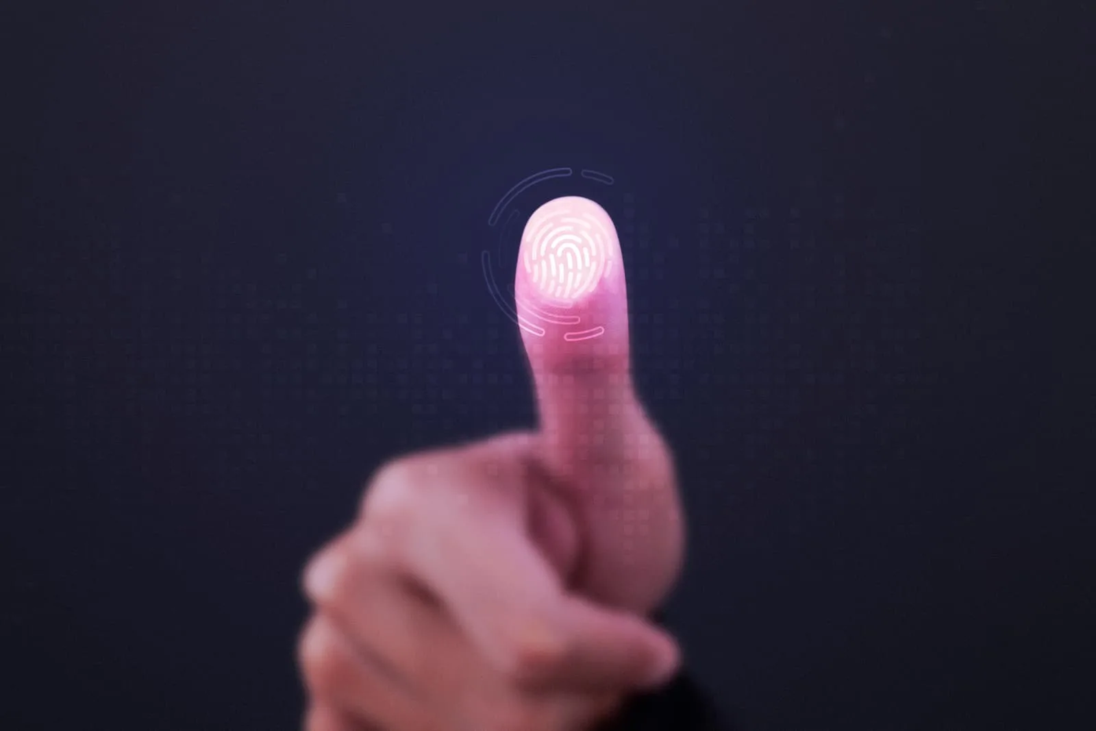 Fingerprint scanner transparent screen image