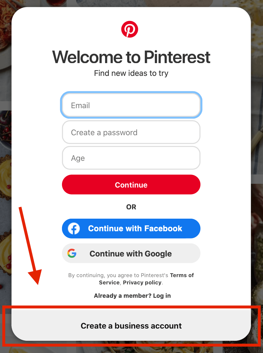 how to set up Pinterest accounts for business