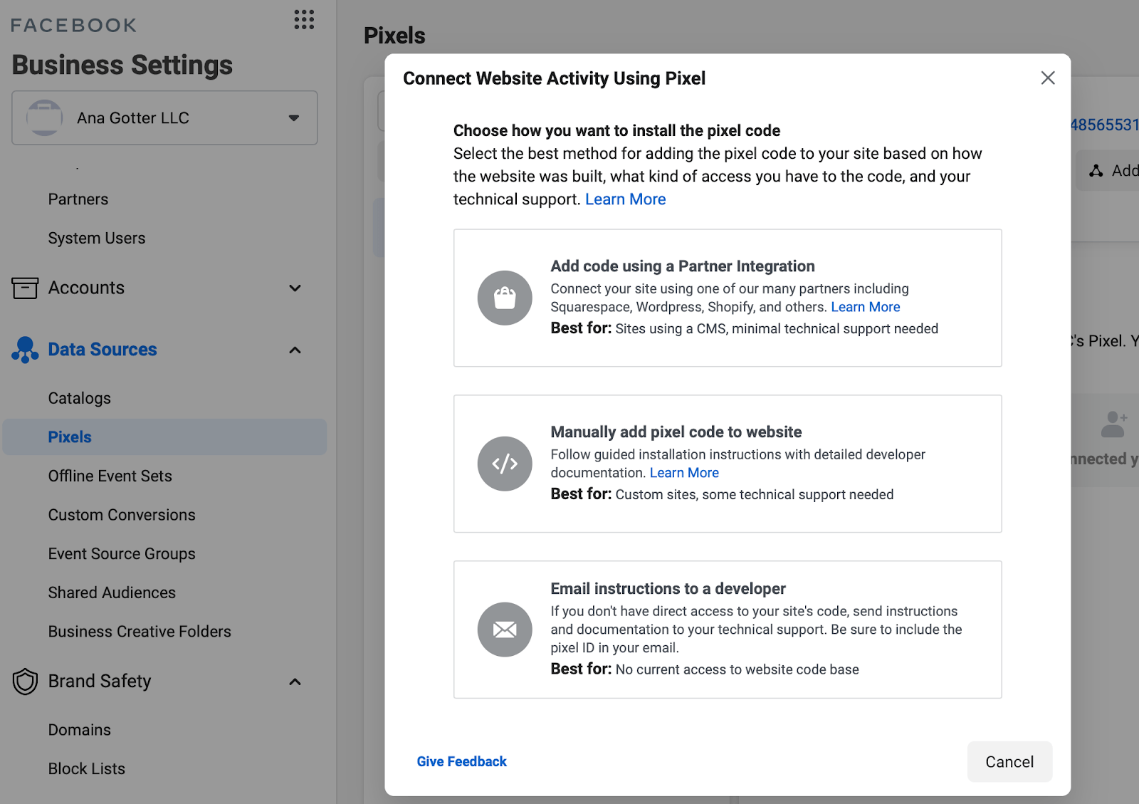 Set Up Tracking Pixel 