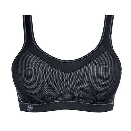 Anita Momentum high-impact sports bra with adjustable straps and back clasp.