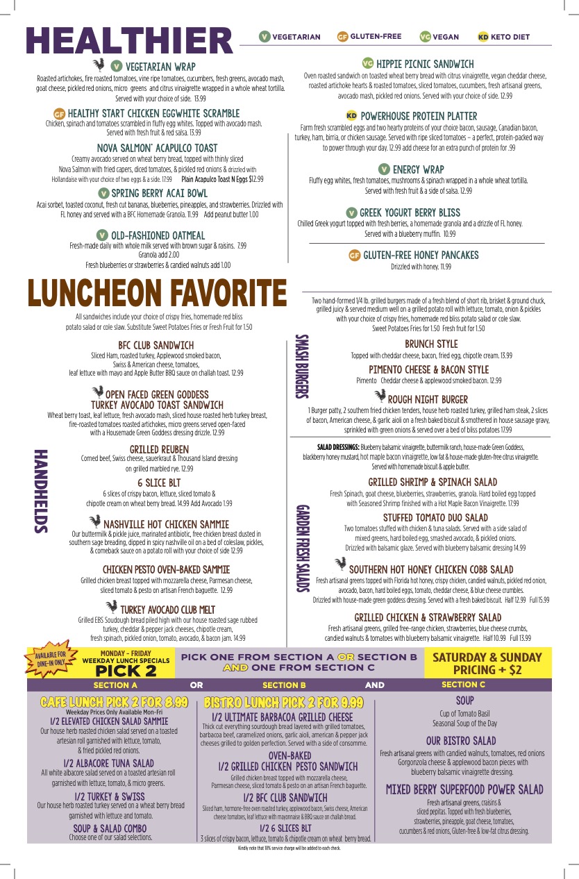 Berry Fresh Cafe health options and favorite lunch options