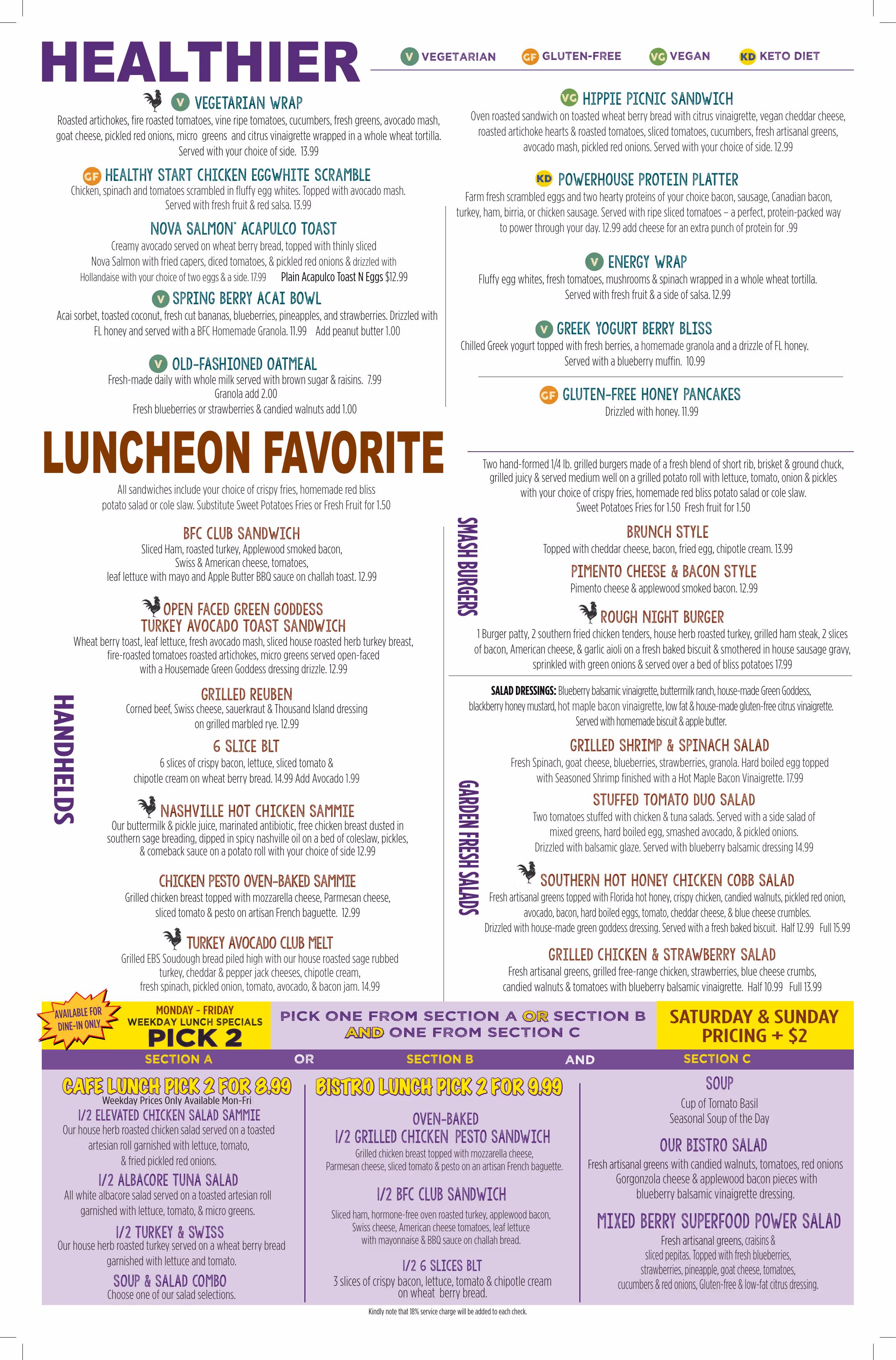 Berry Fresh Cafe health options and favorite lunch options