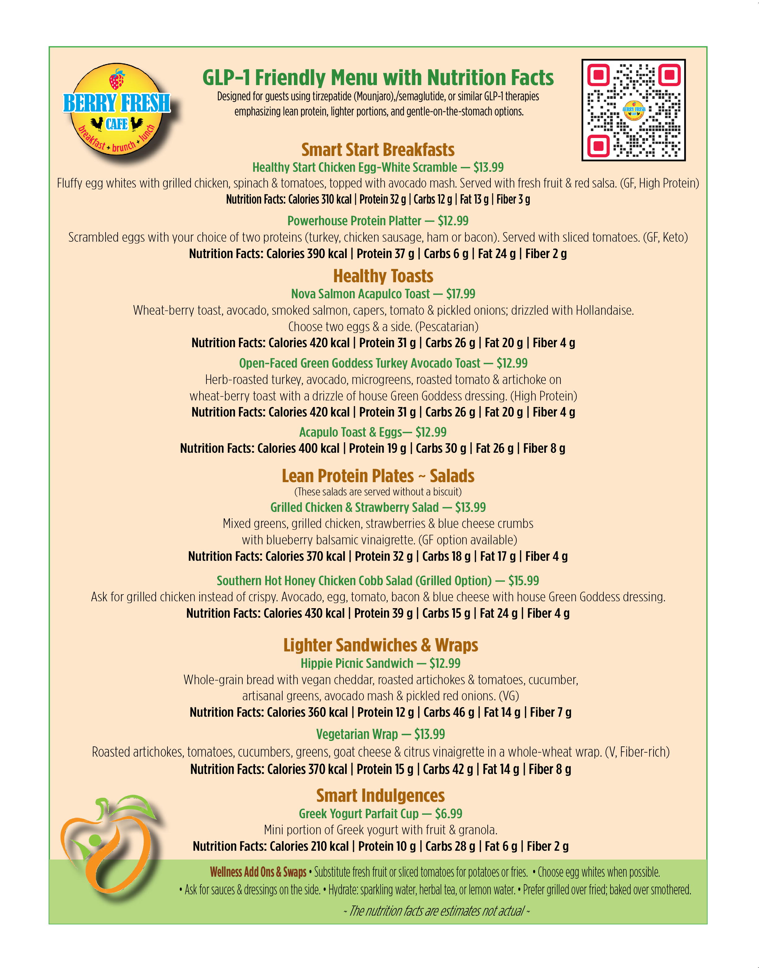 Berry Fresh Cafe health options and favorite lunch options