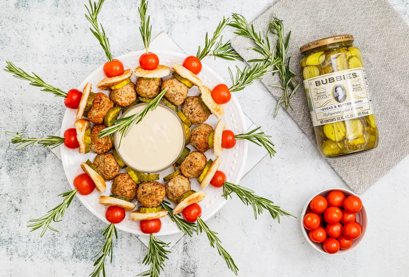 Deconstructed Turkey Burger Wreath