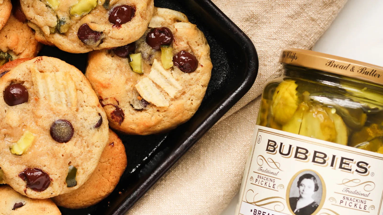 Vegan Pickle Potato Chip Choco Chip Cookies