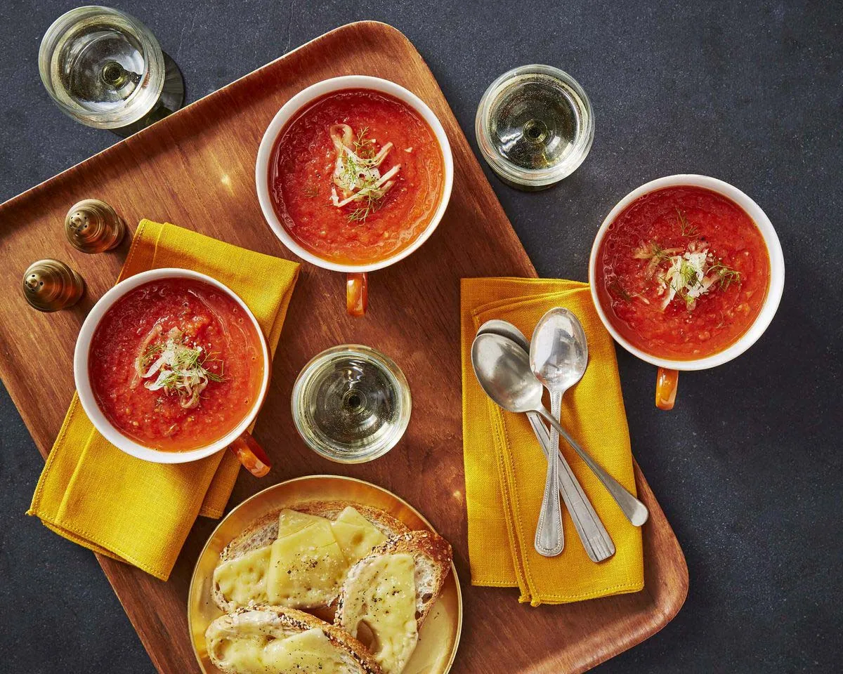 Tomato Soup and Grilled Cheese Toasts