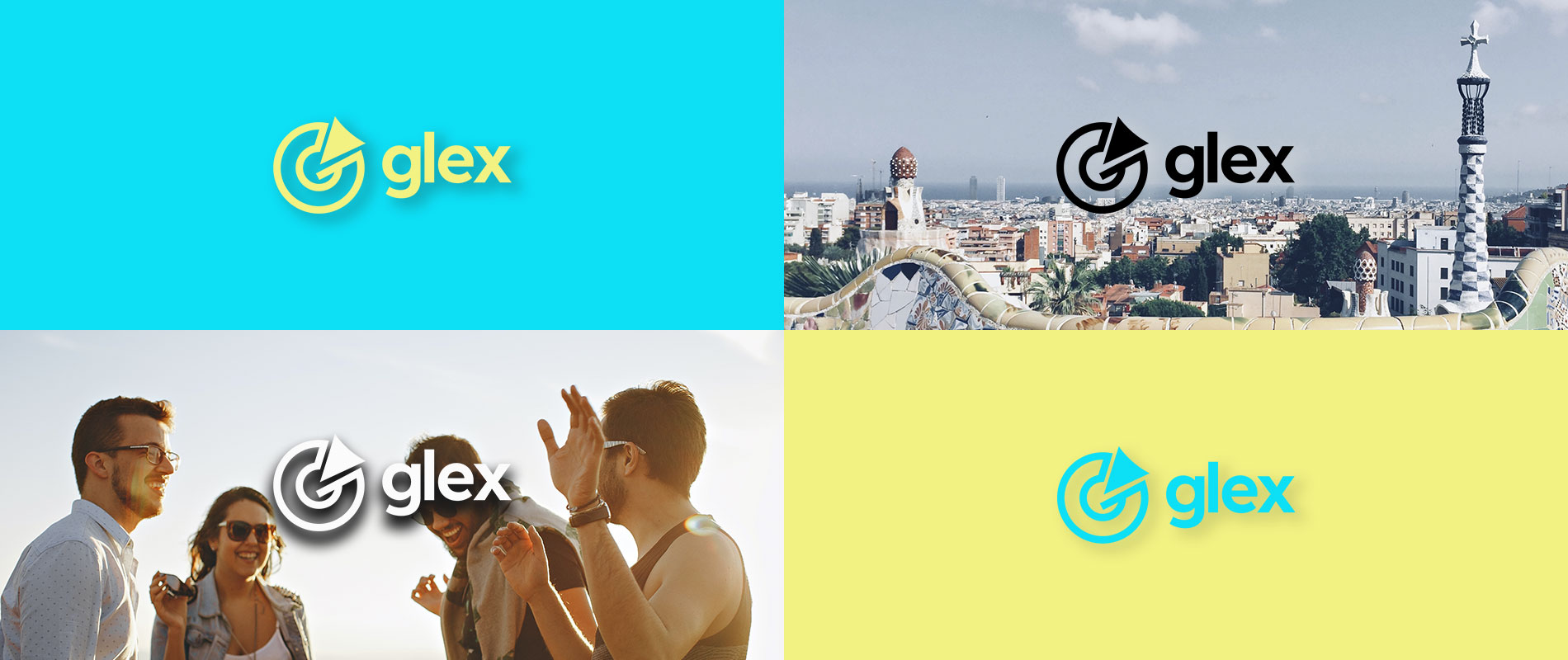 Mosaico con el logotipo de glex