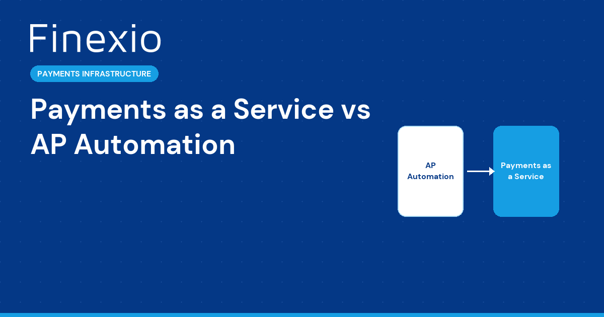 Diagram comparing AP Automation and Payments as a Service workflows in B2B accounts payable