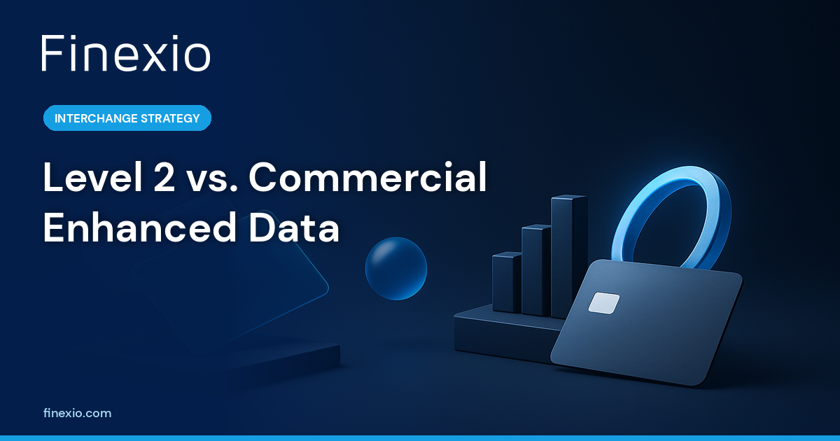 Two-column comparison showing legacy Level 2 interchange qualification versus the stricter data requirements of the new Commercial Enhanced Data Program.