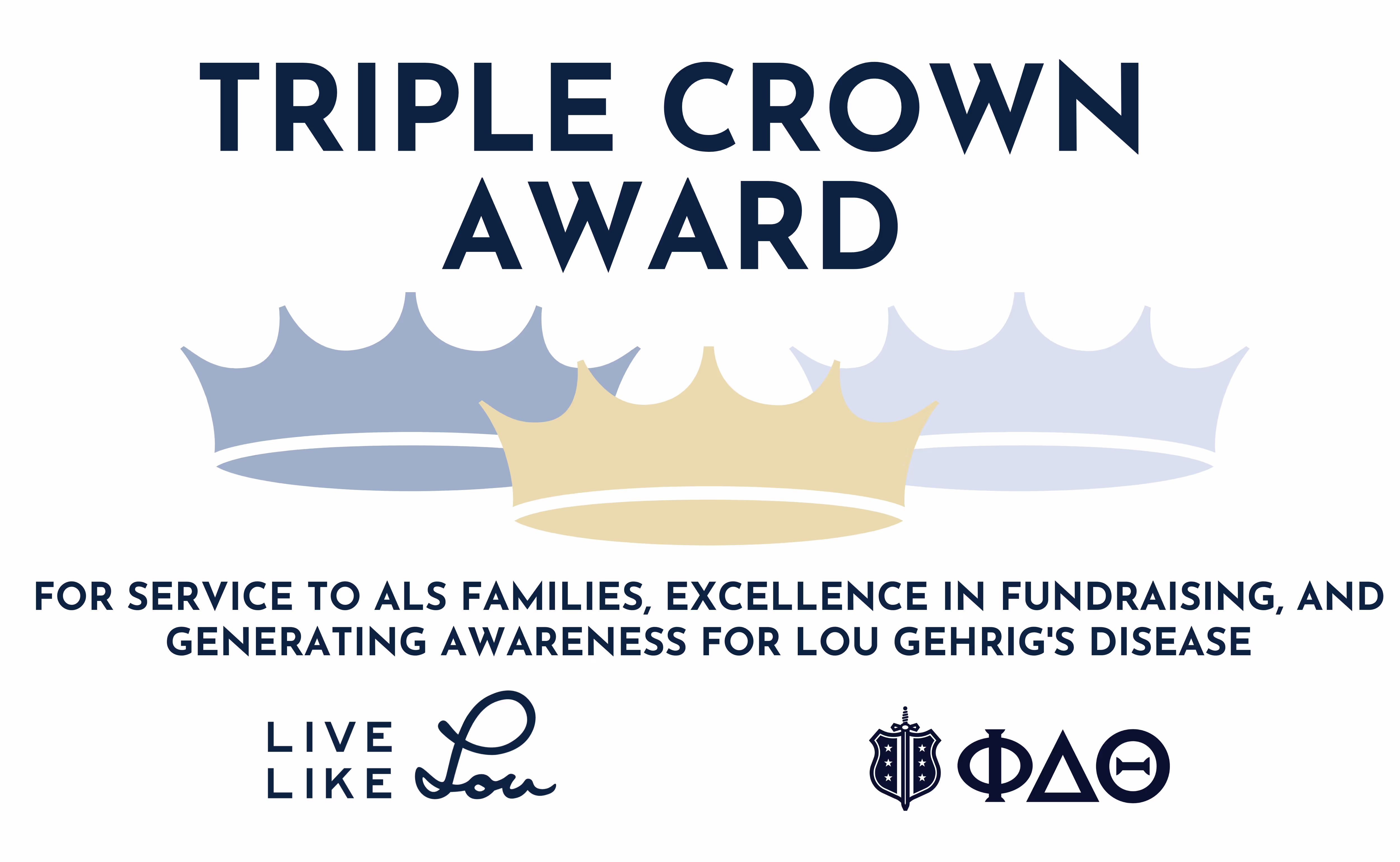 Triple Crown Award For Service to ALS Families, Excellence in Fundraising, and Generating Awareness for Lou Gehrig's Disease