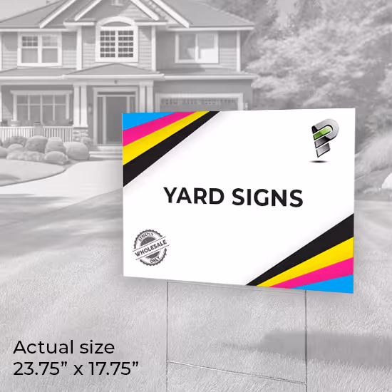 yard sign in front of house