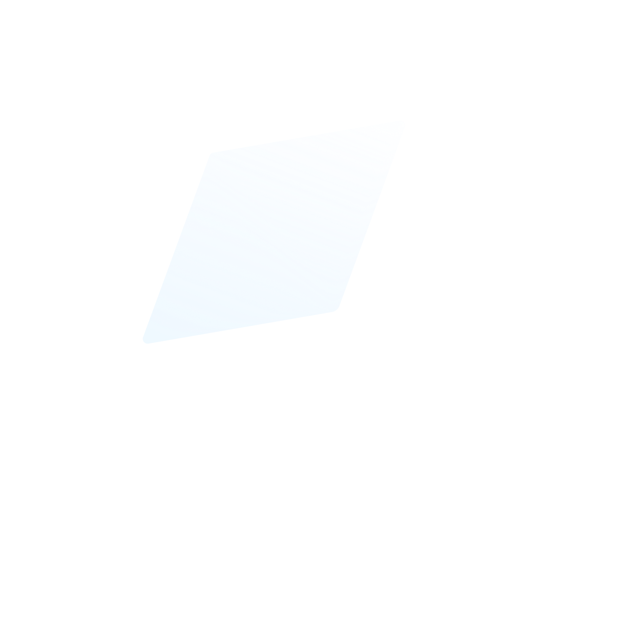 Transparent glass cube with beveled edges floating against a white background.