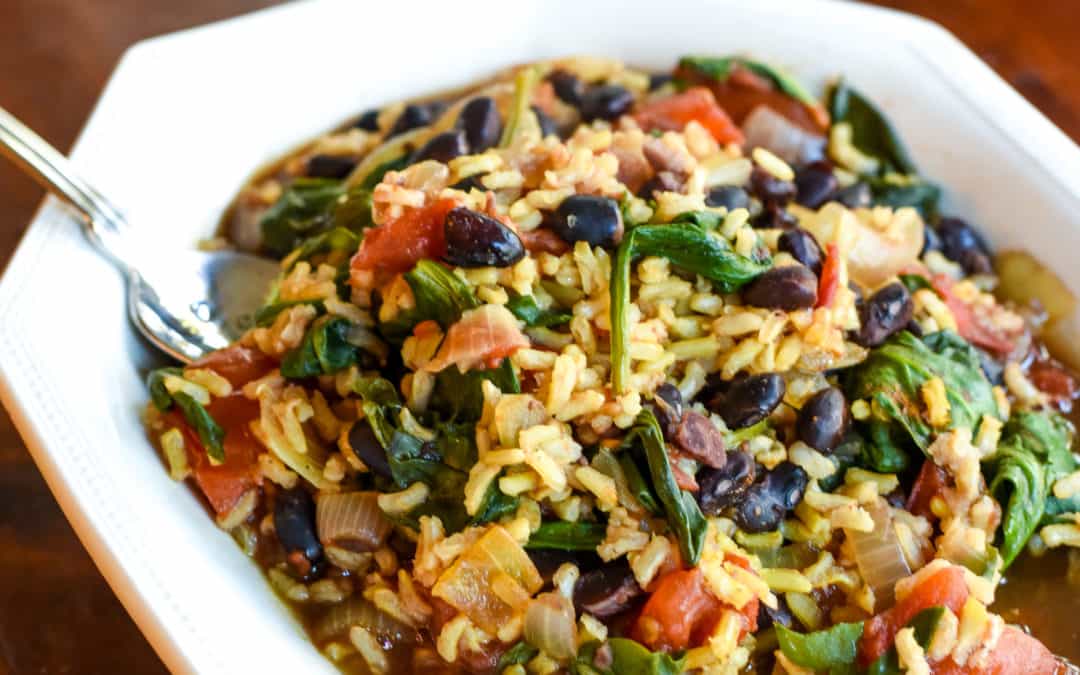 Easy One Dish Spinach & Rice