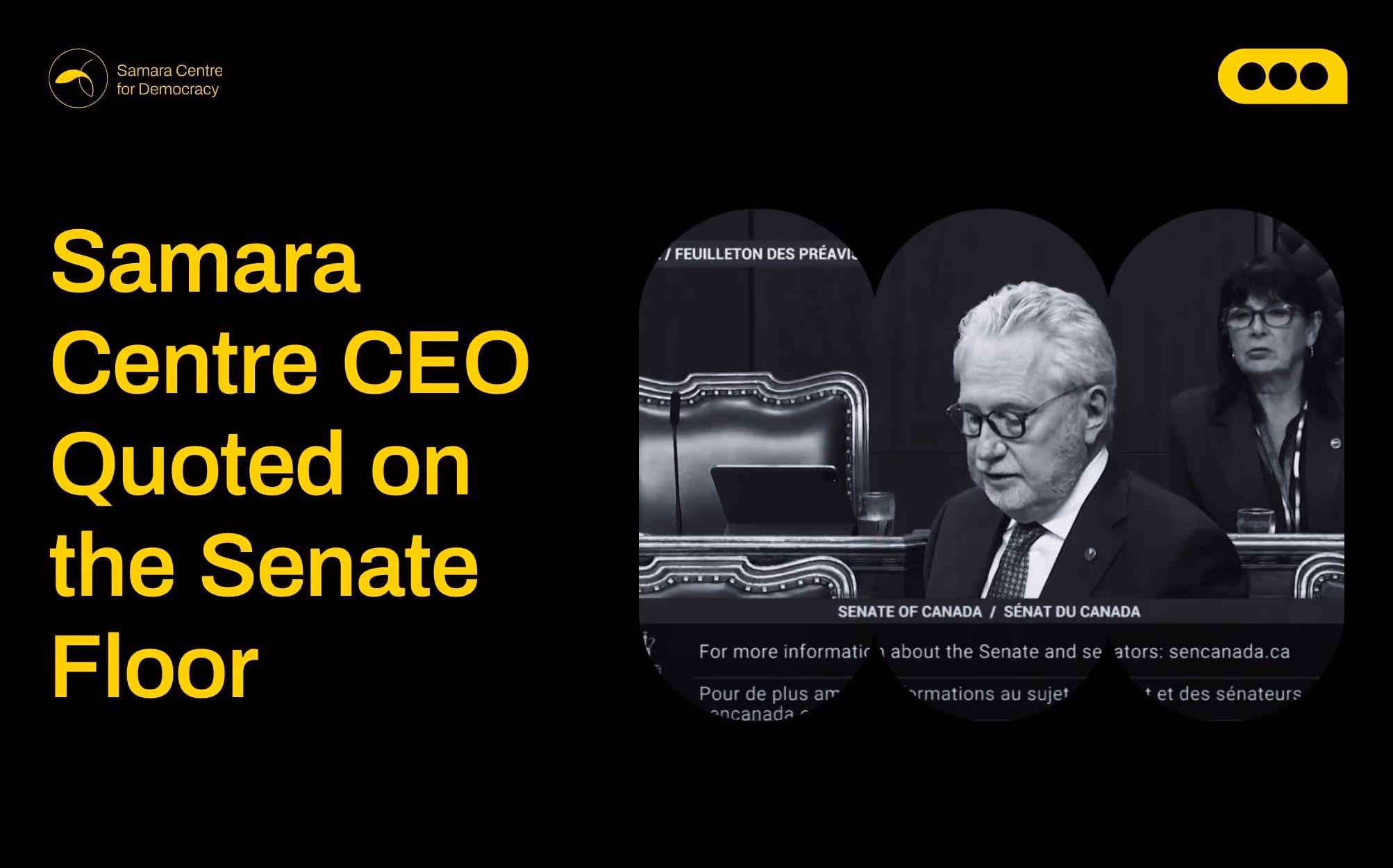 Samara Centre CEO Quoted on the Senate Floor