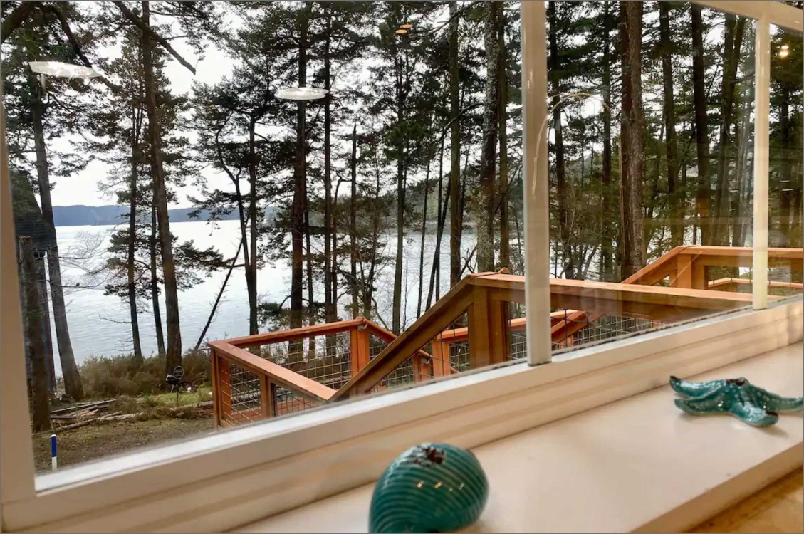 View from window at Cottage at Doe Bay