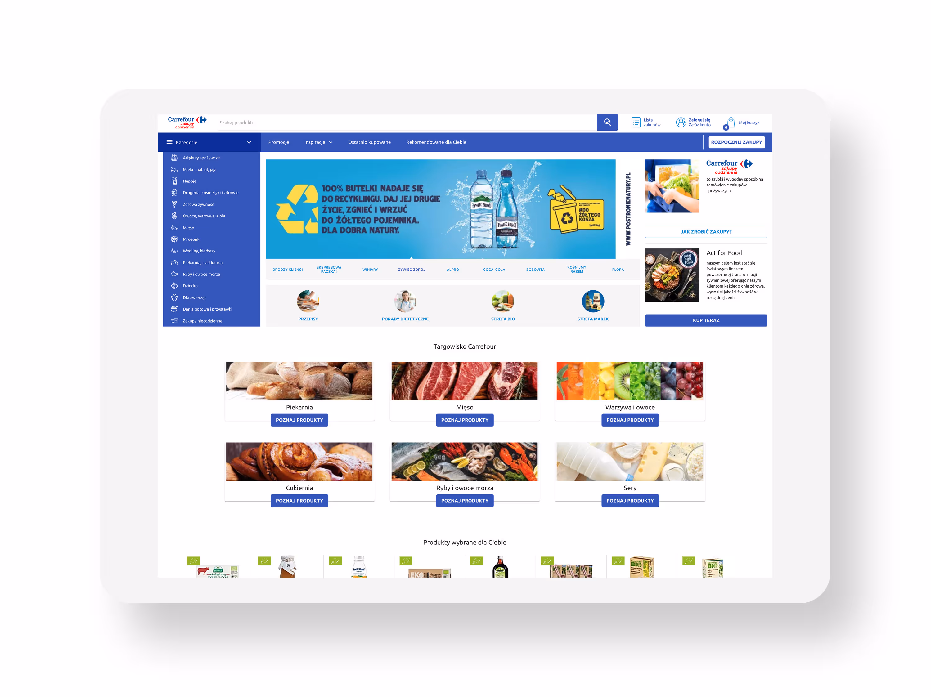 carrefour strona z zakupami