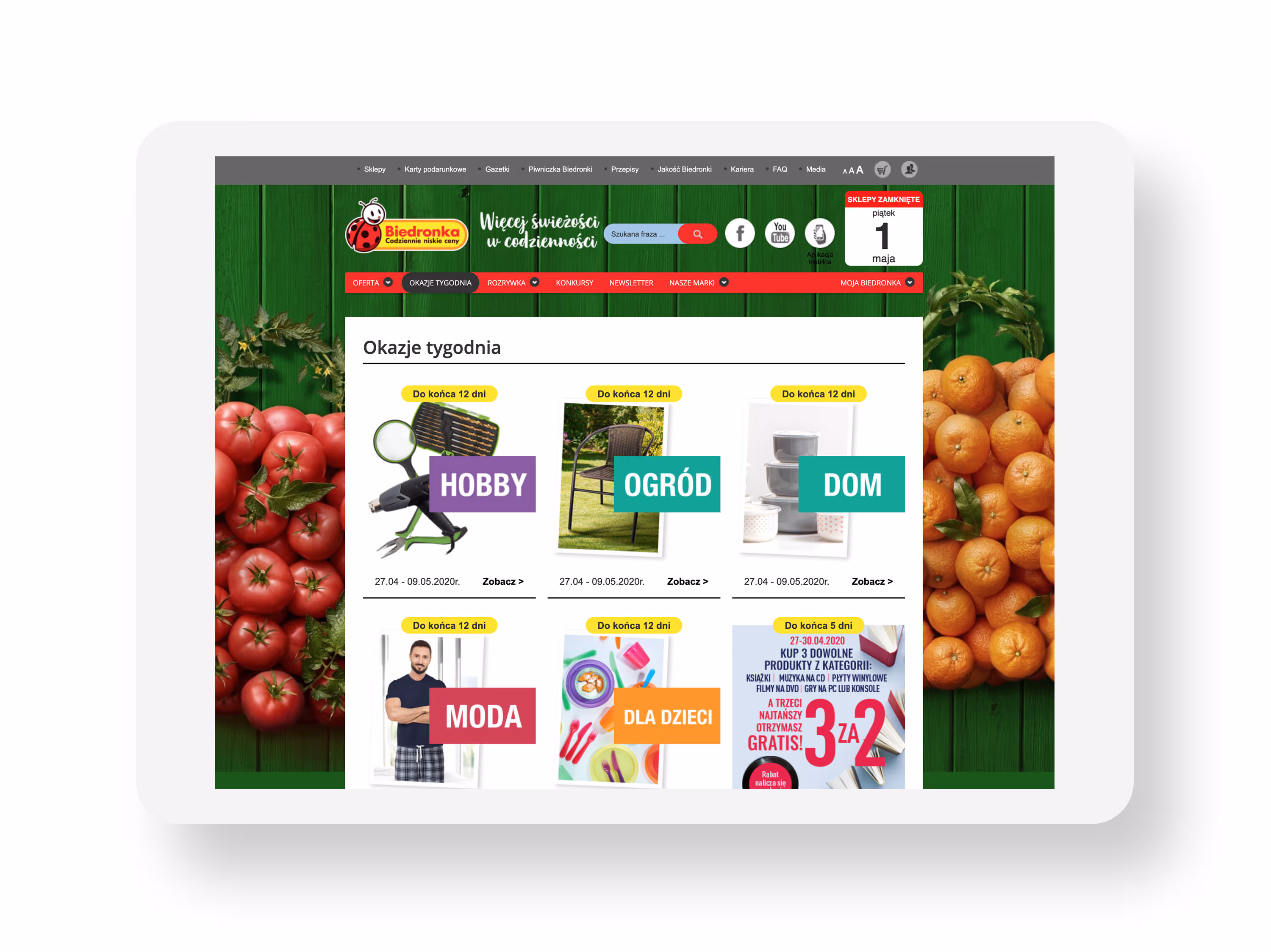 biedronka strona z zakupami
