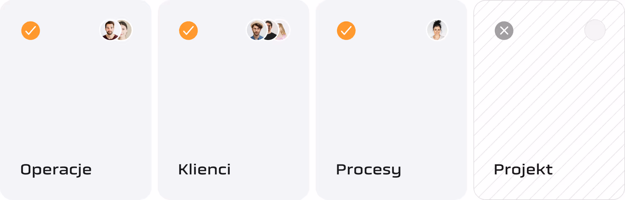 tabela operacje klienci procesy projekt