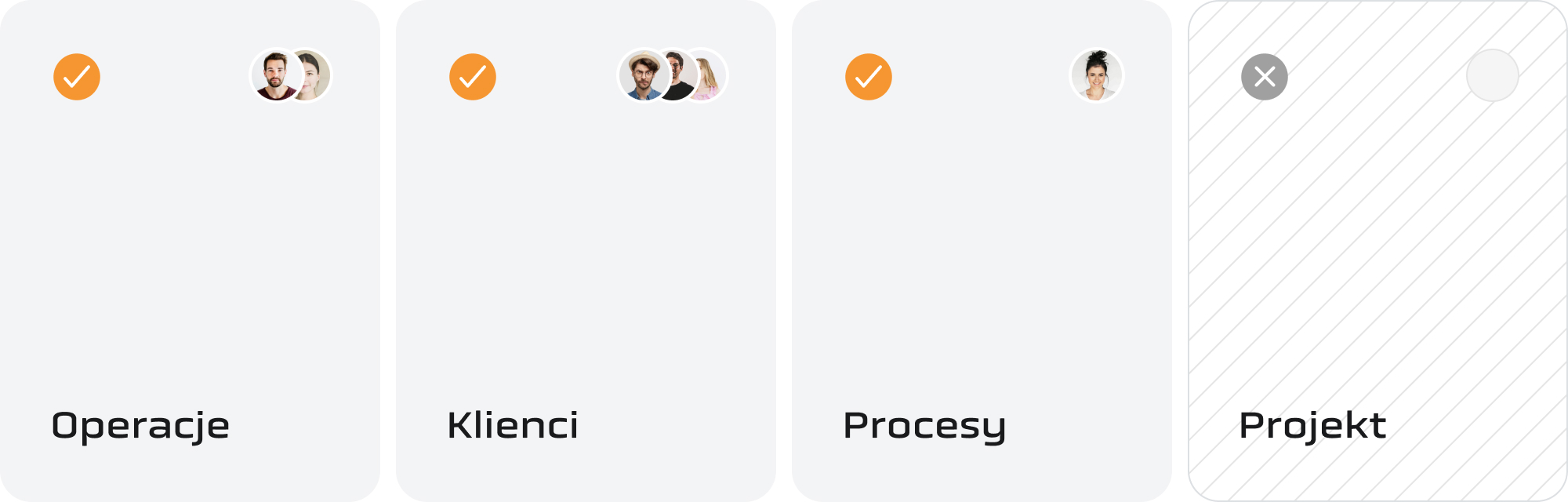 tabela operacje klienci procesy projekt