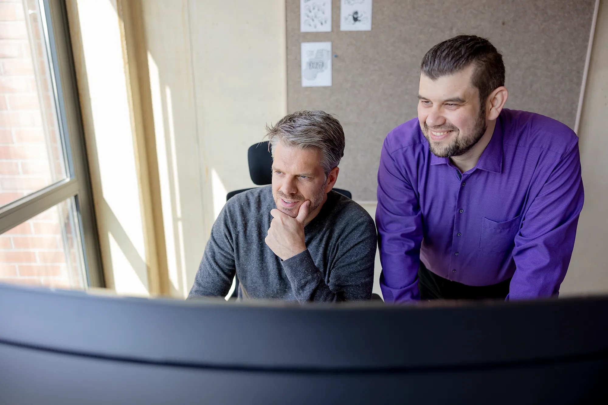 Matthias Steinforth, Gründer und Managing Partner von kernpunkt, im Austausch zu einem neuen Projekt.