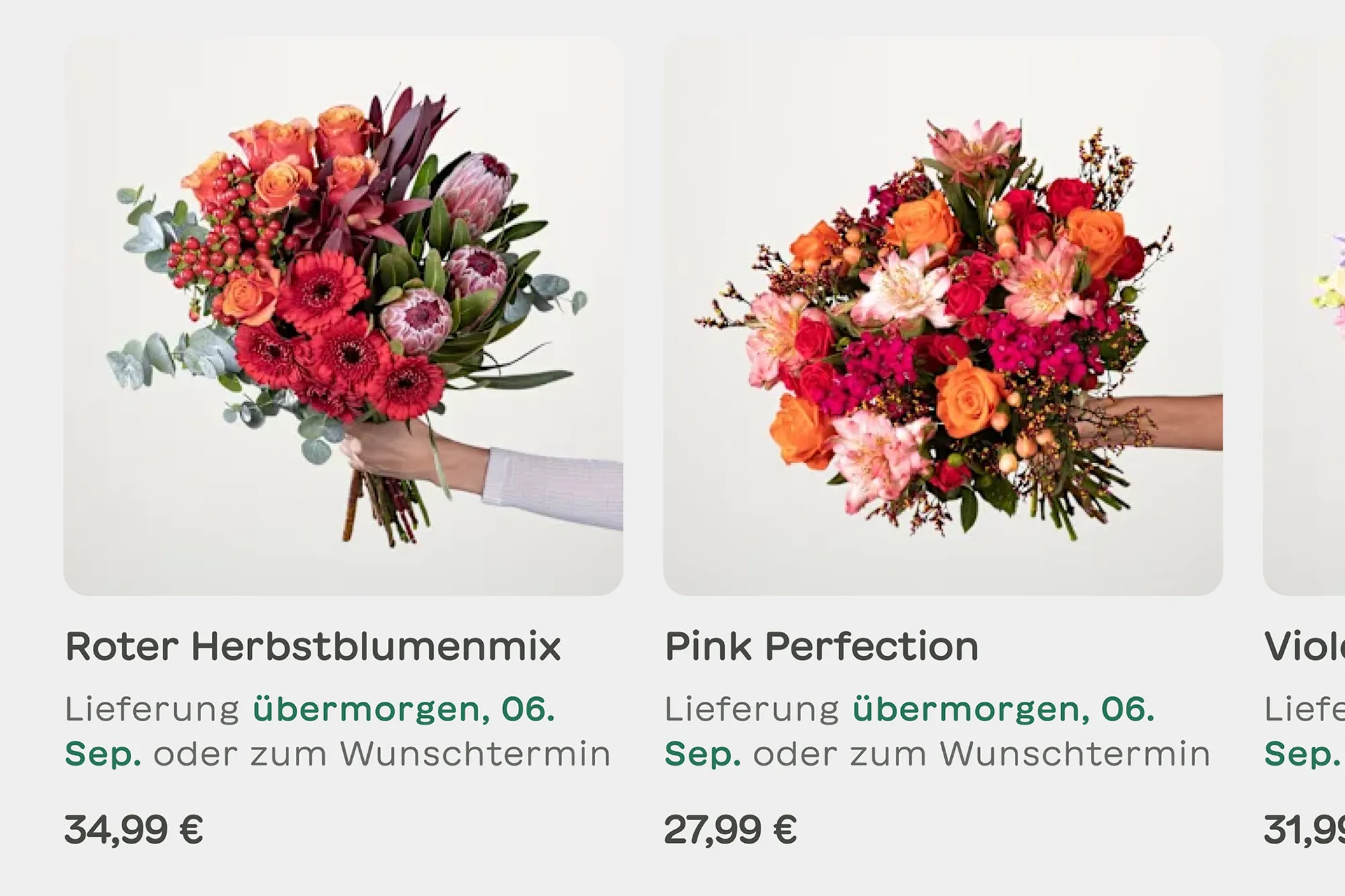 Eine beispielhafte Darstellung der Produktpalette von BLUME2000