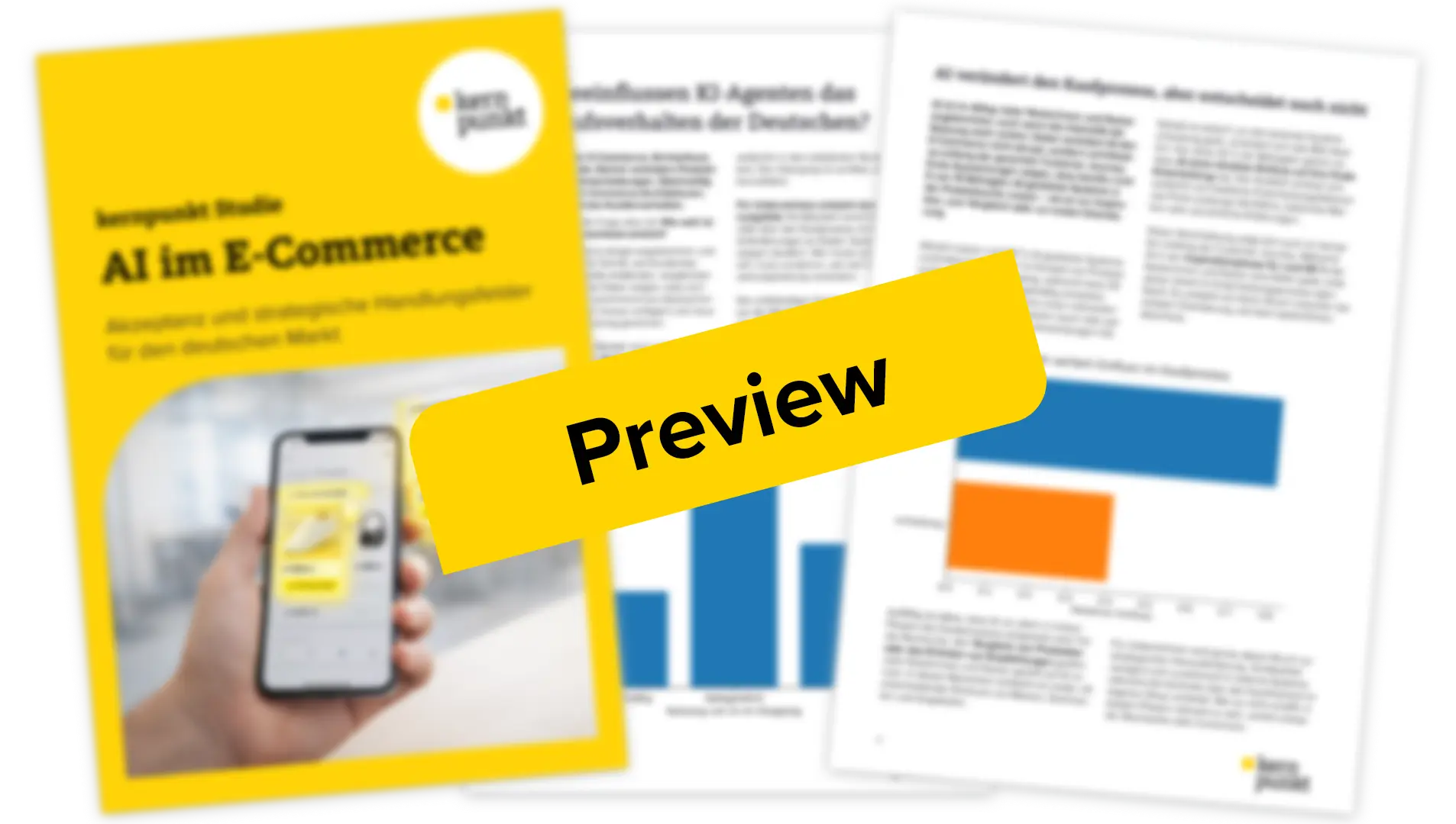 Vorschaubild für die kernpunkt Studie "AI im E-Commerce"