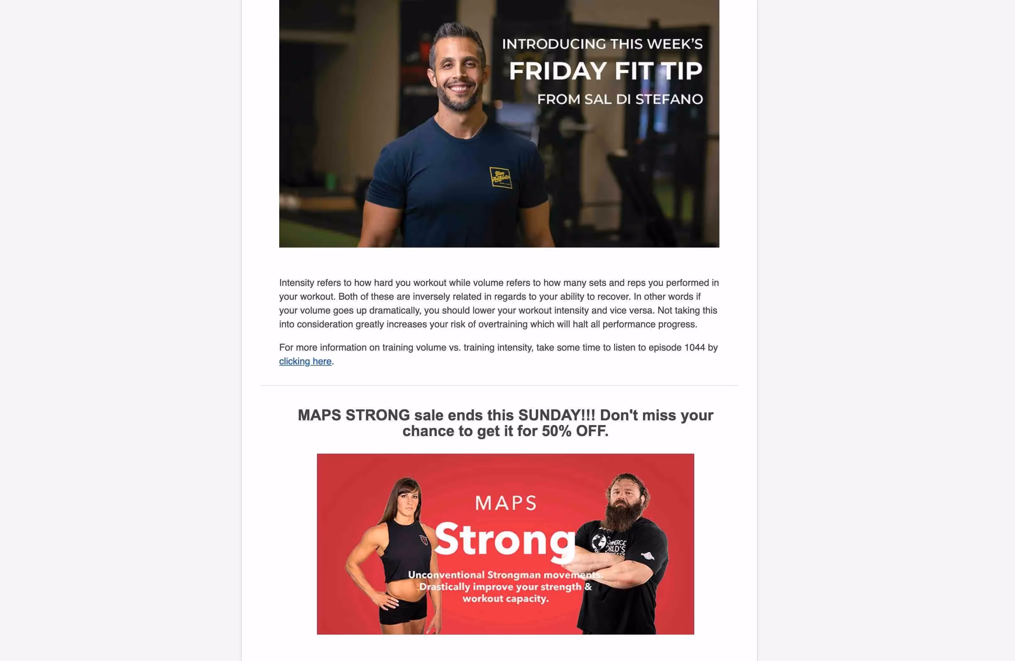 Mind Pump's newsletter