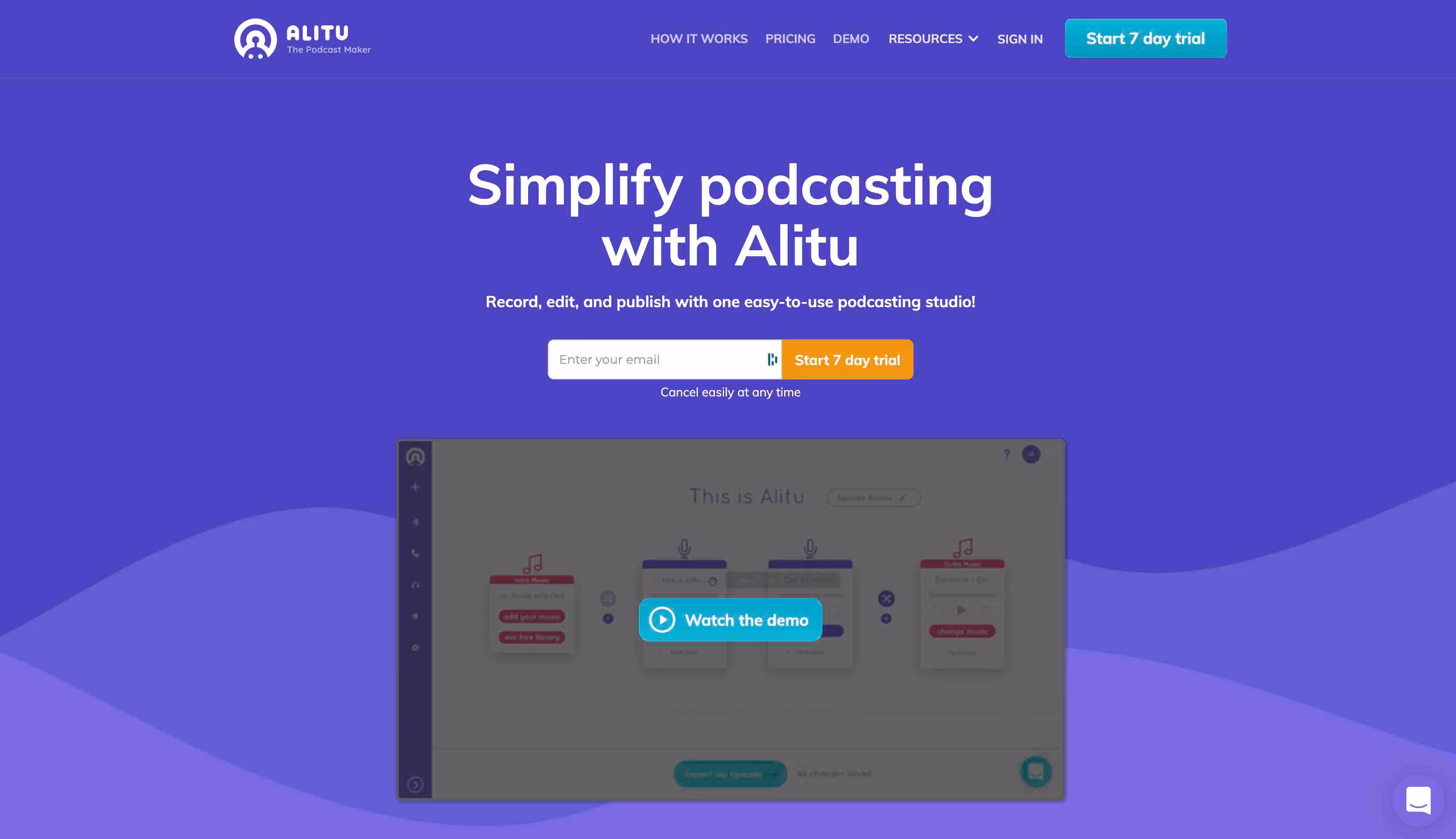 Alitu's homepage.