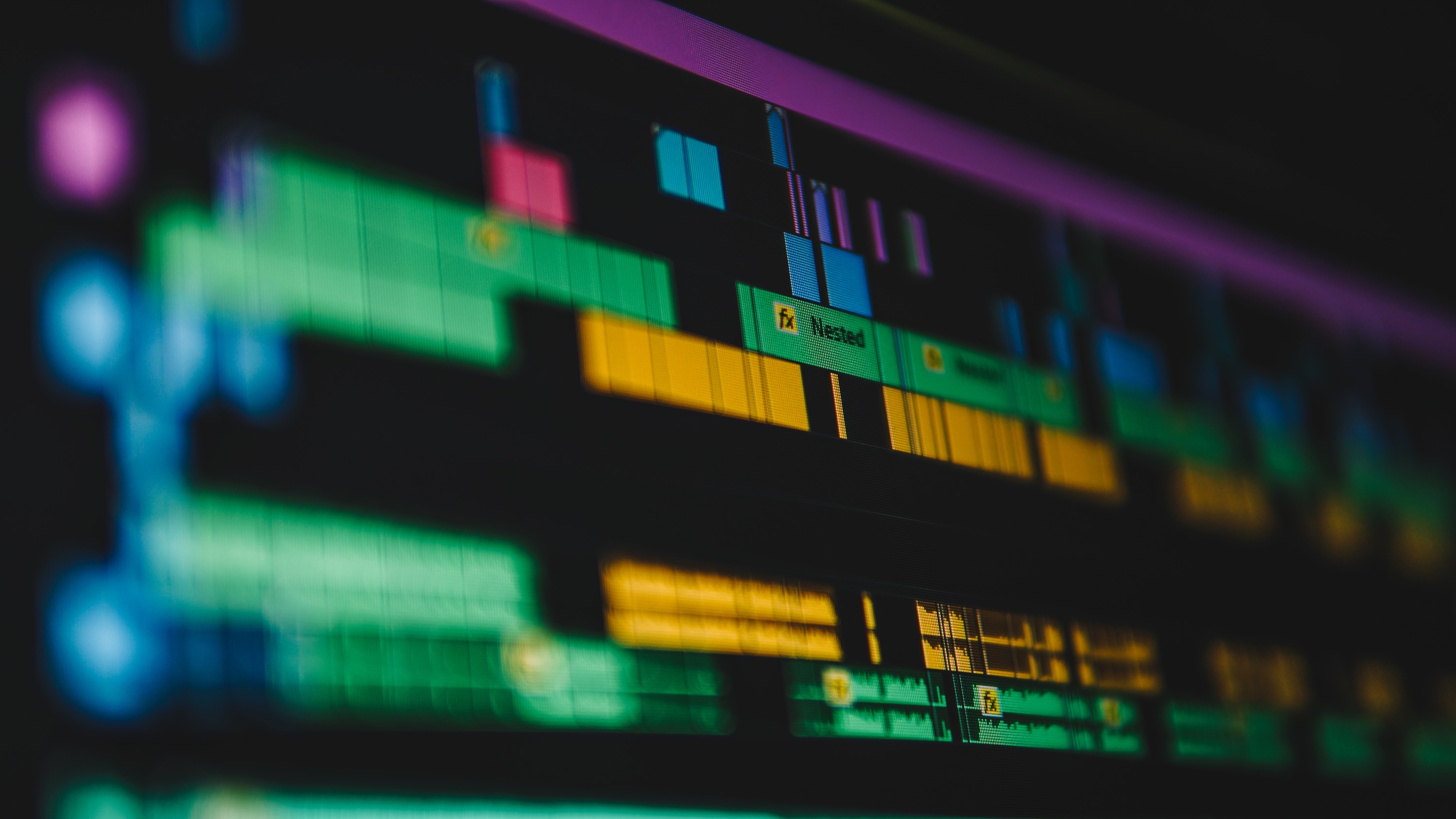 Audio Editing Software Timeline on Screen.