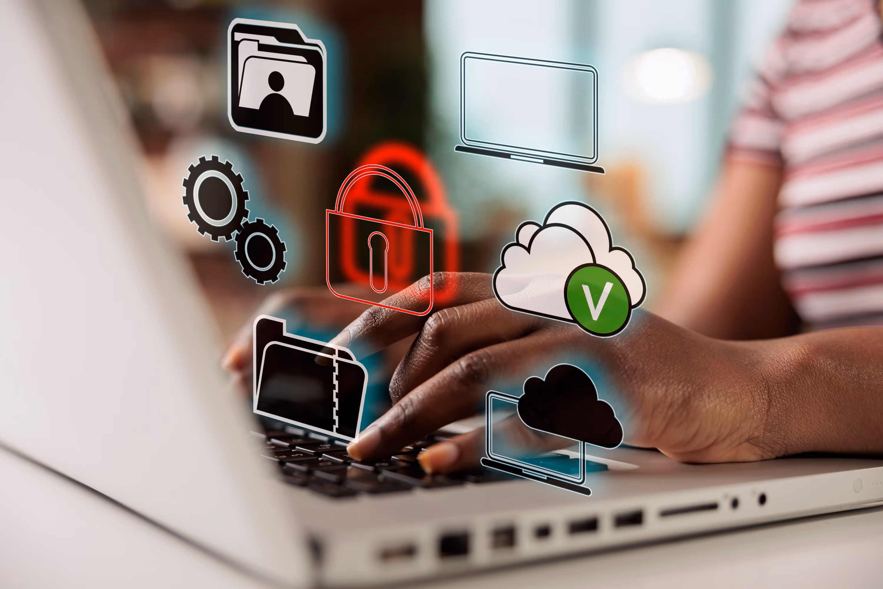 Various icons relating to privacy, personal data, and online information