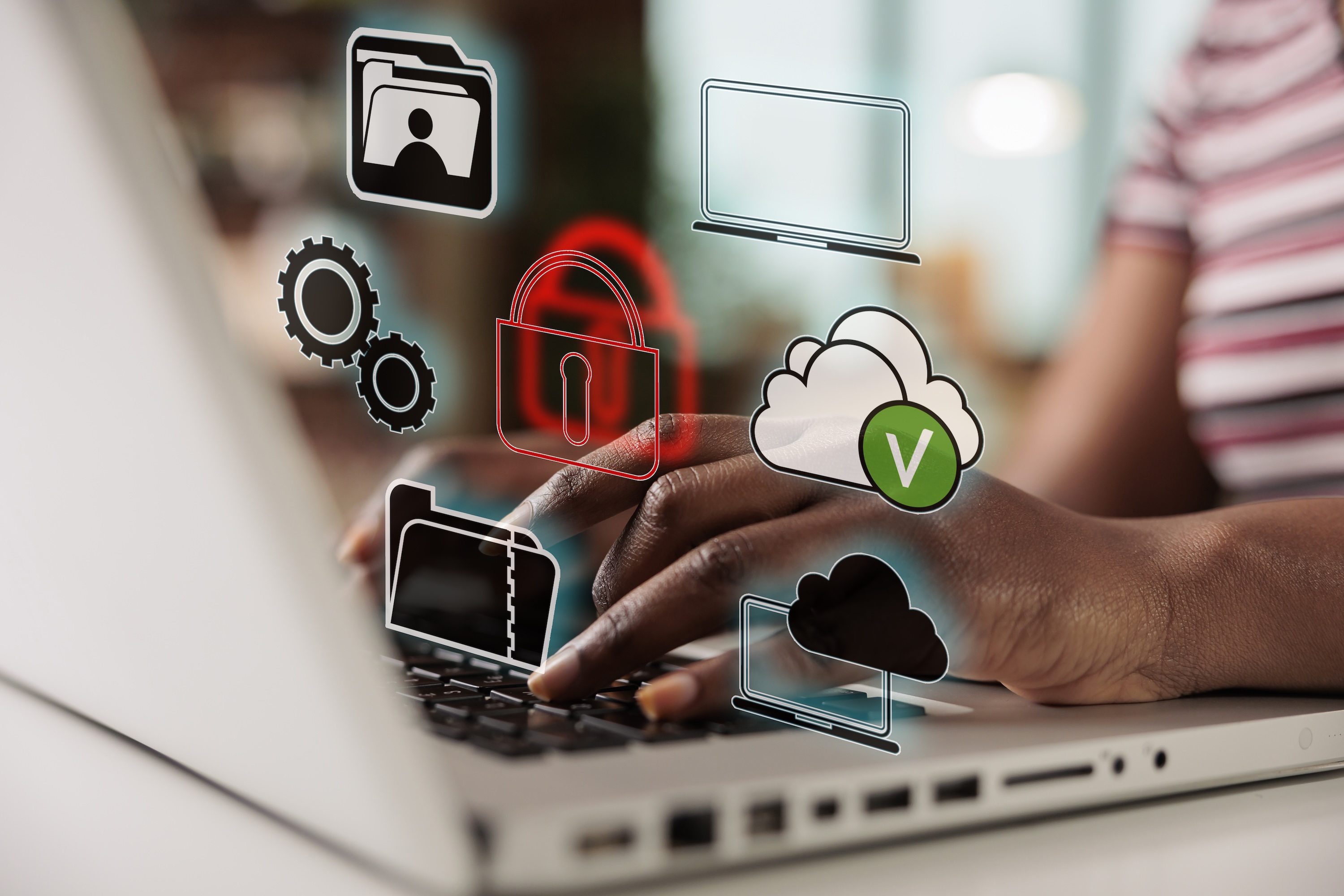 Various icons relating to privacy, personal data, and online information