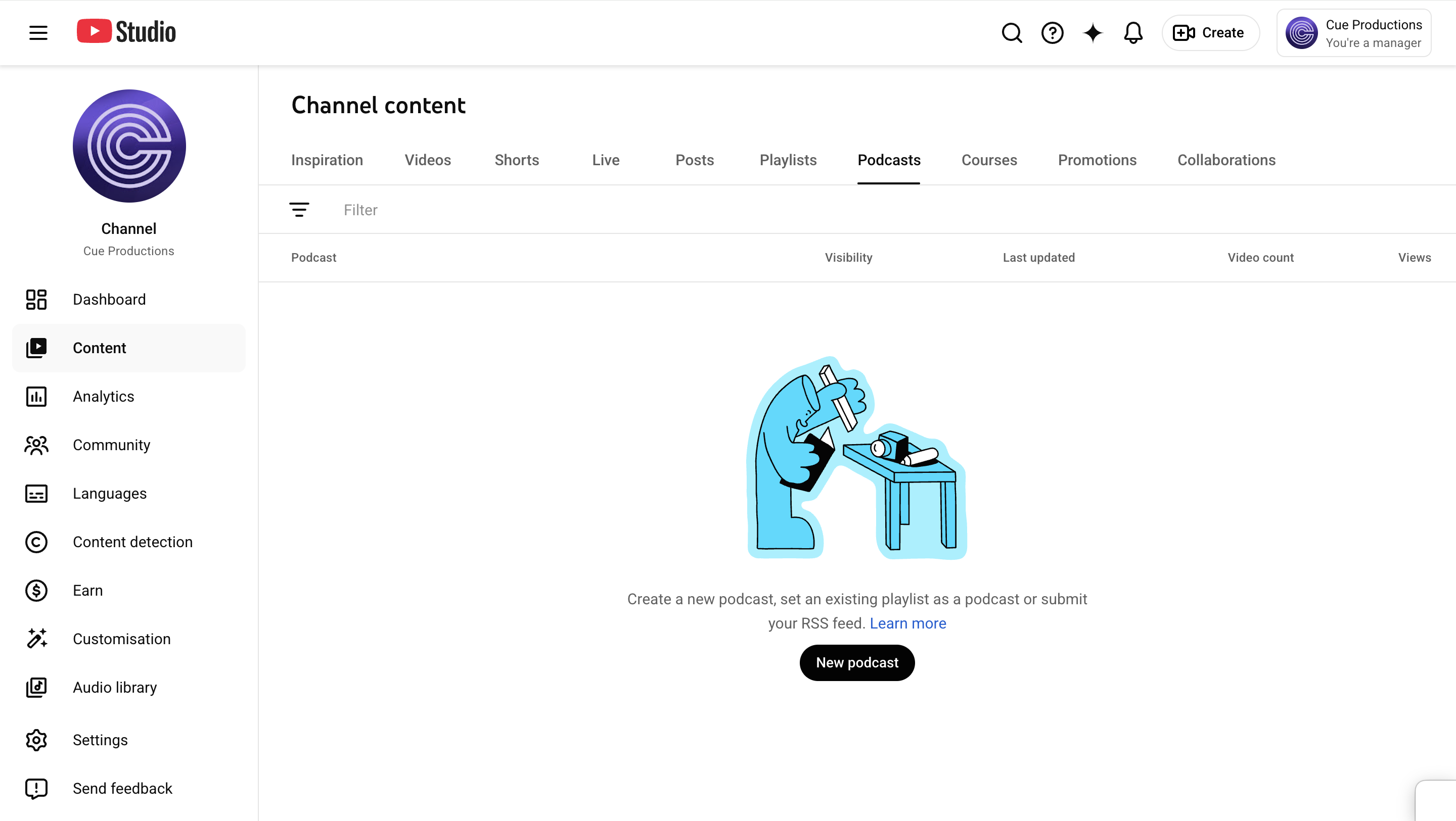 YouTube Studio screenshot