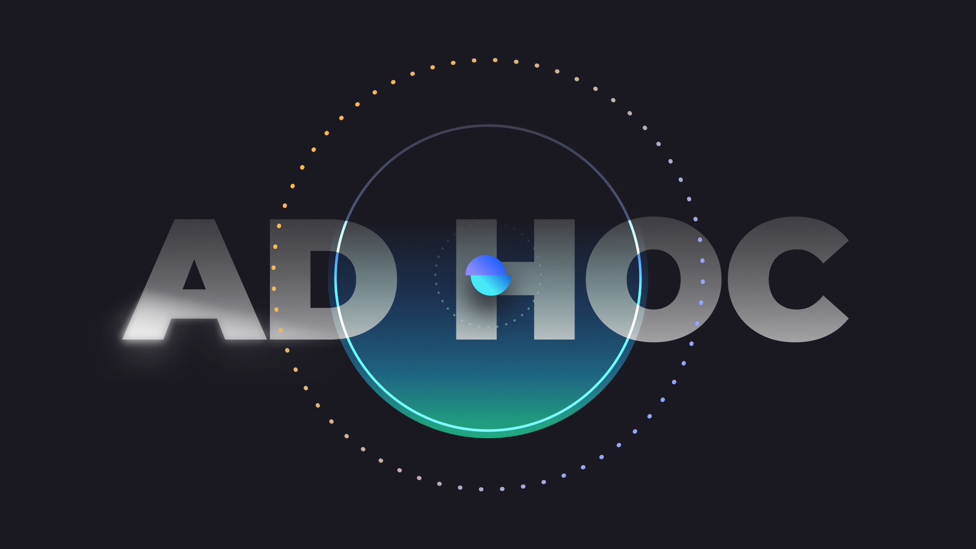 black background with the text Ad Hoc on it and the salable logo