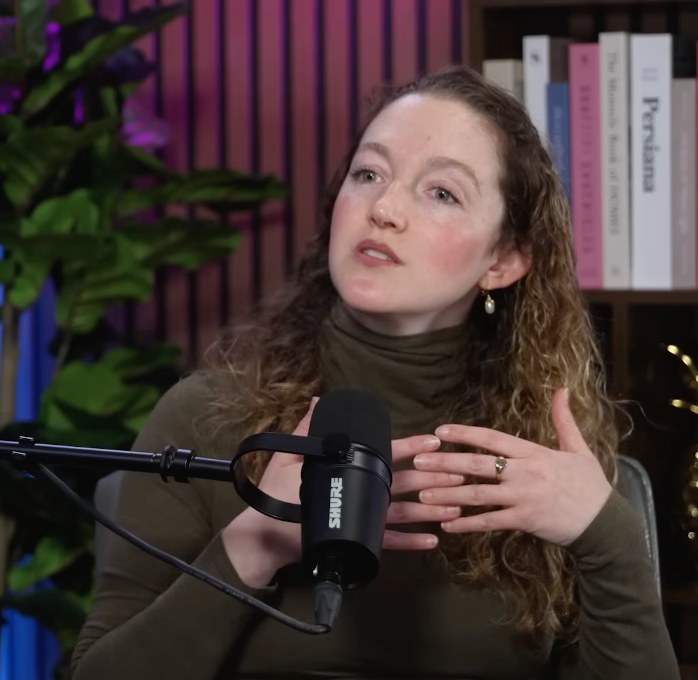 Ariel Ekblaw speaking in the TechSurge studio