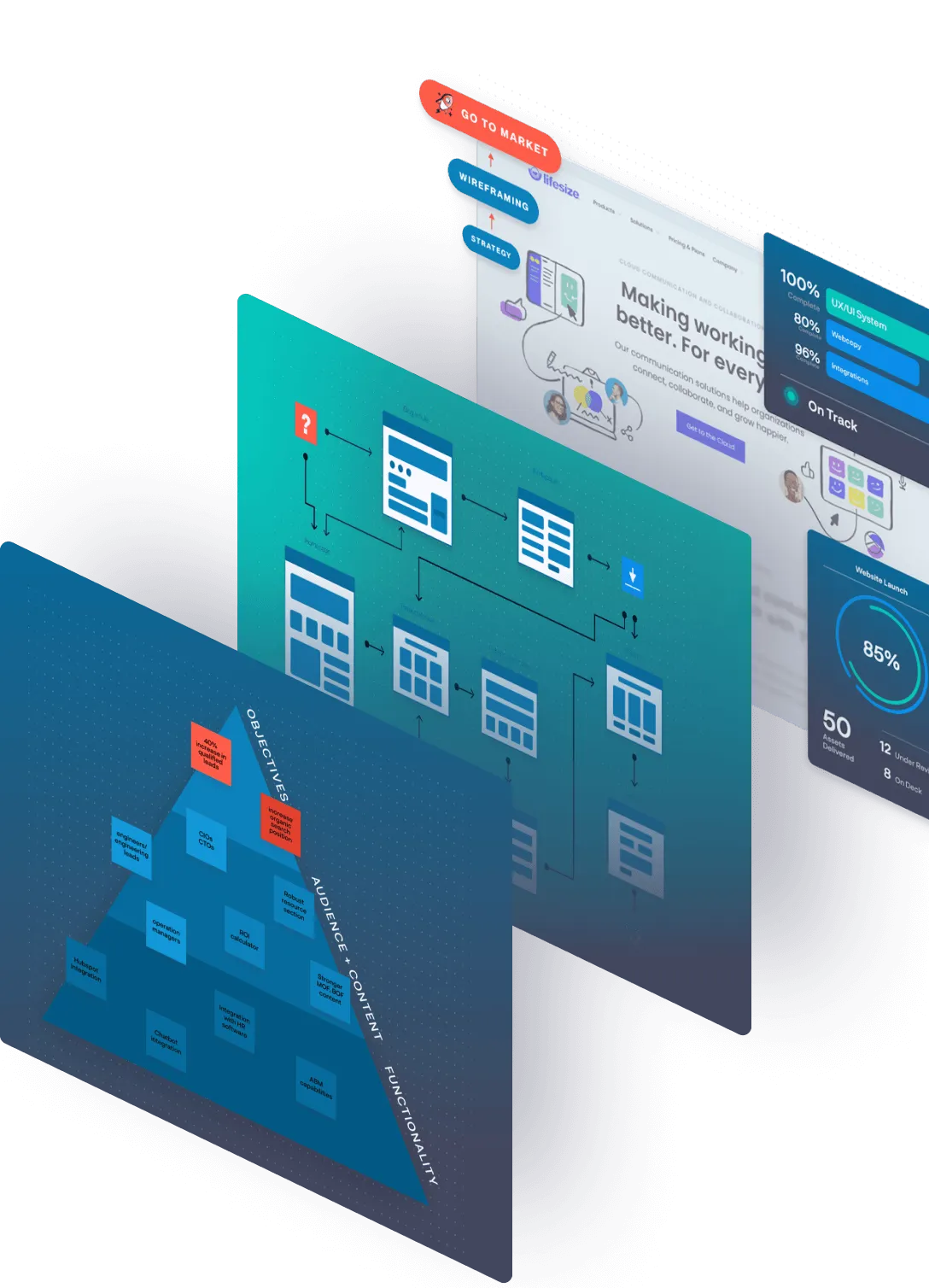 Screenshots of work done by Redstamp