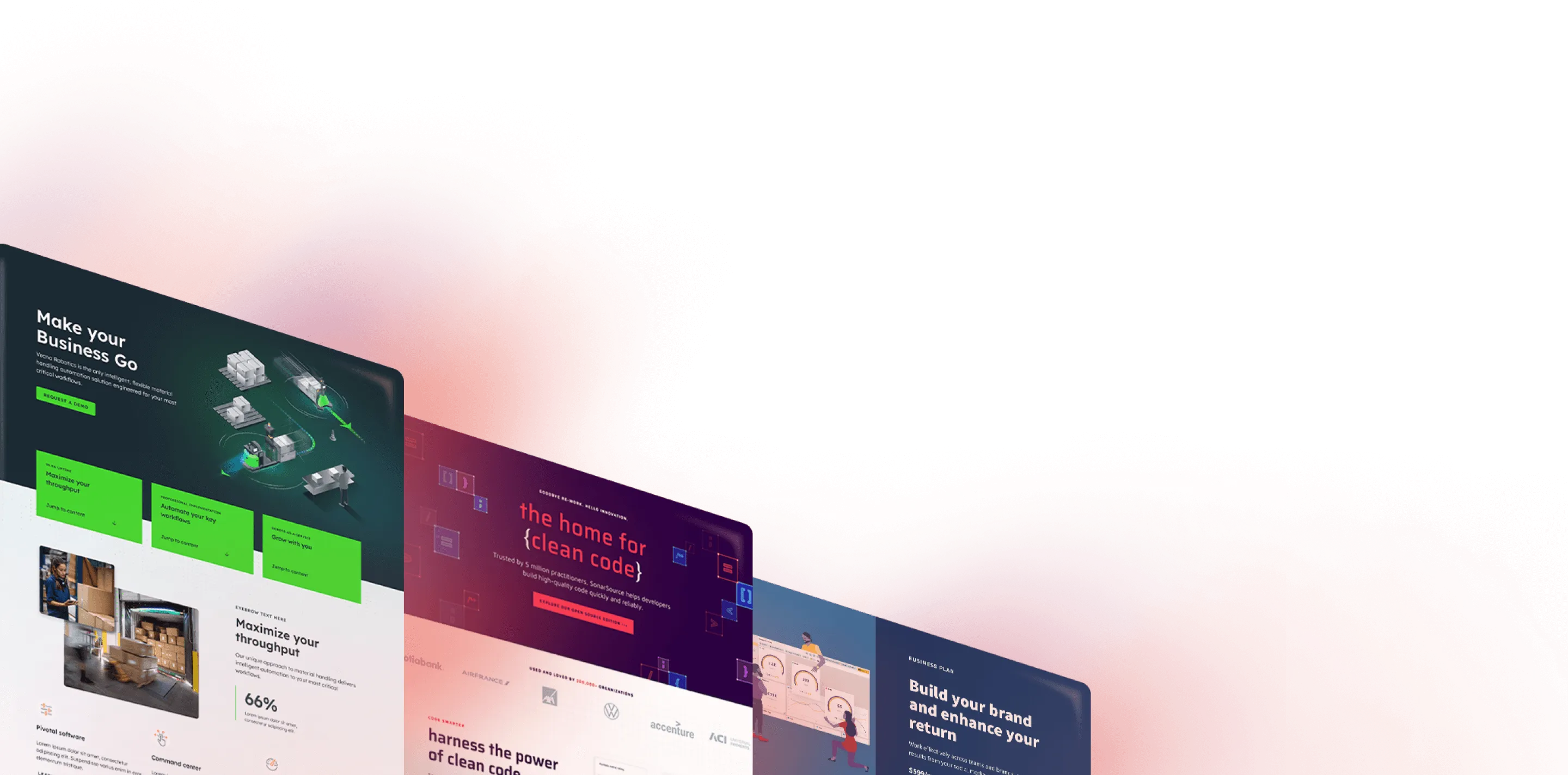 Screenshots of Websites done by Redstamp
