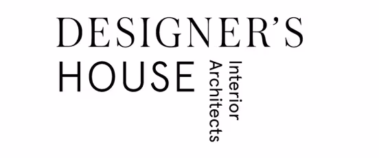 Logo mit dem Text ‚DESIGNER'S HOUSE Interior Architects‘ in schwarz auf weißem Hintergrund.