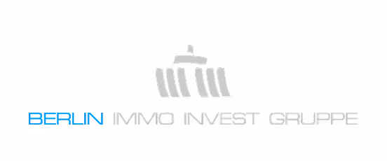 Logo der Berlin Immo Invest Gruppe mit stilisierter Darstellung des Berliner Fernsehturms.
