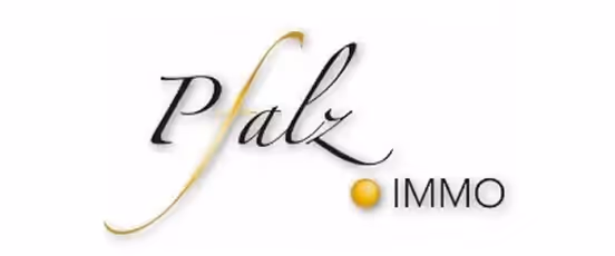Logo mit dem Schriftzug 'Pfalz IMMO' und einem gelben Punkt neben 'IMMO'.