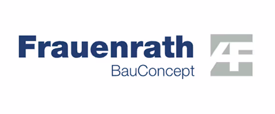 Logo von Frauenrath BauConcept mit stilisiertem AE-Symbol rechts.