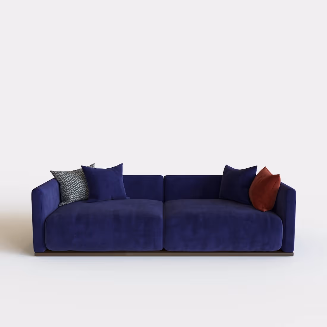 Blaues Polstersofa