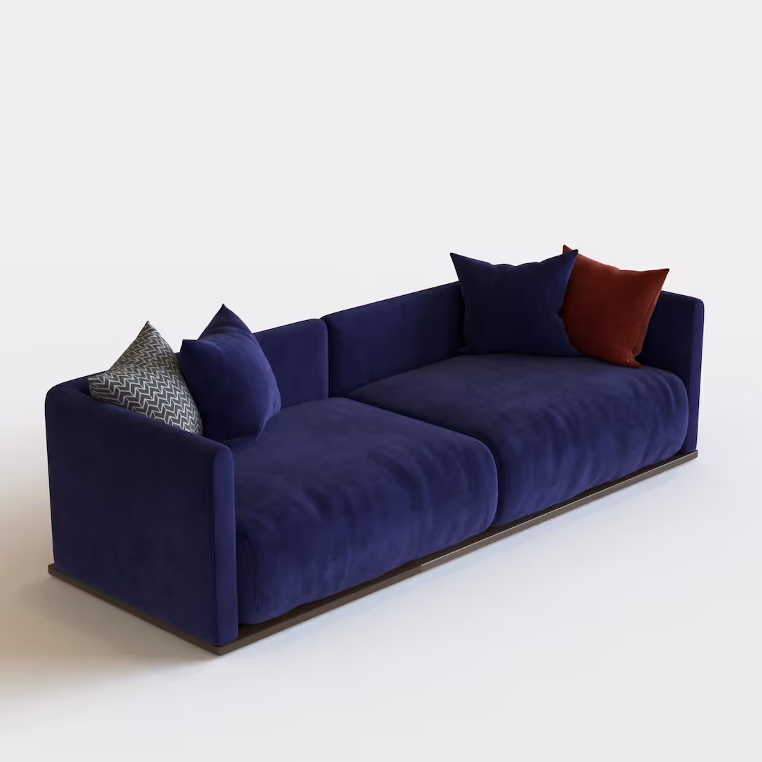 Blaues Polstersofa