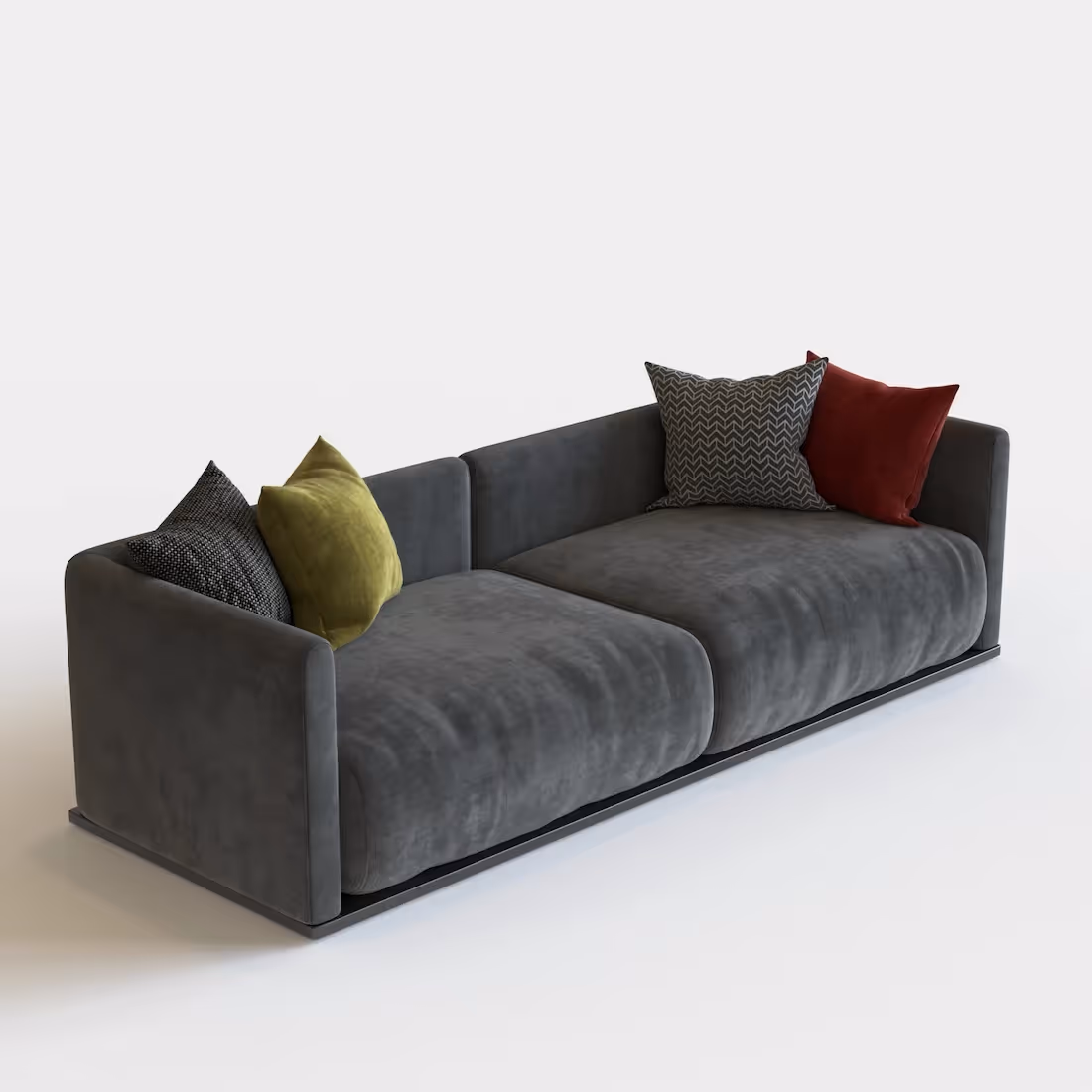 Graues Polstersofa
