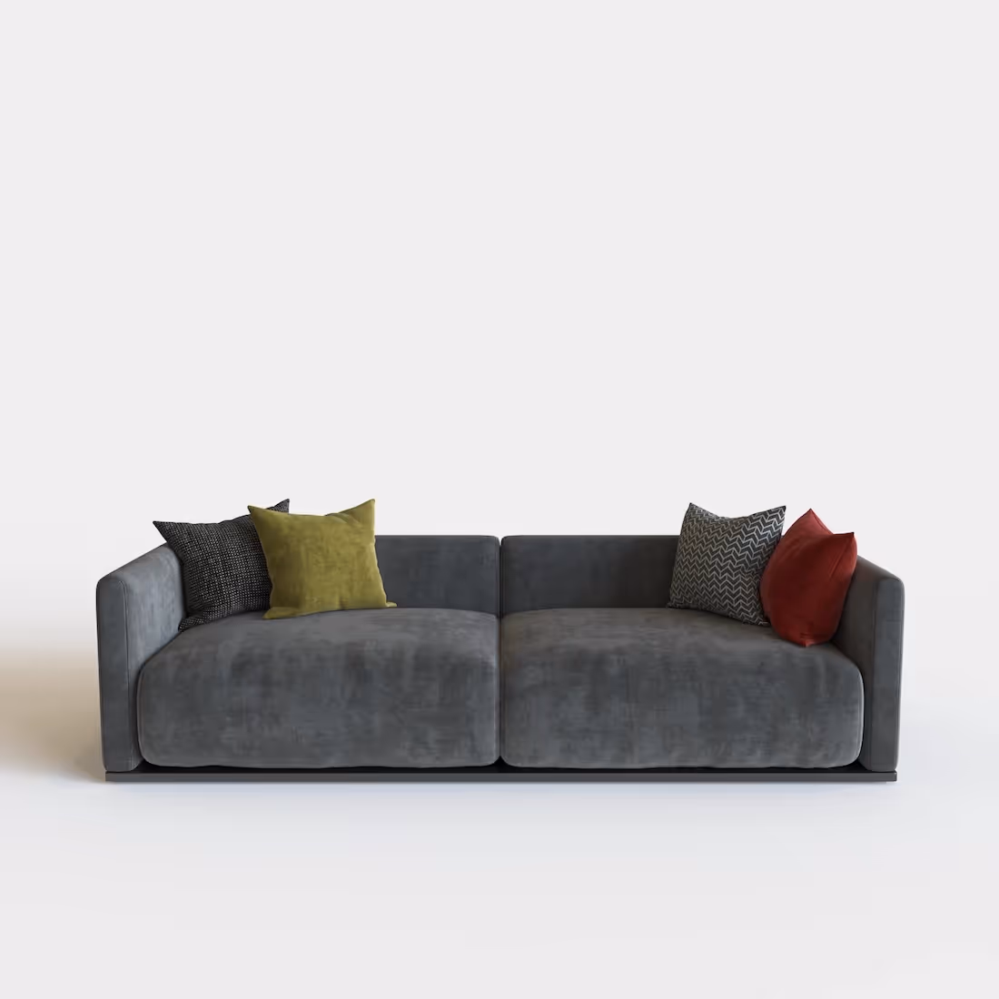 Graues Polstersofa