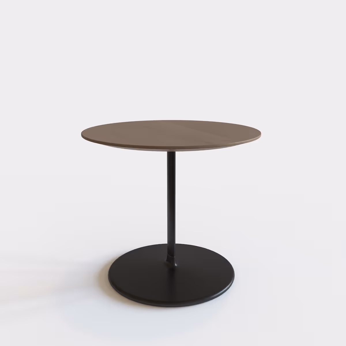 Runder Tisch aus Holz und Metall